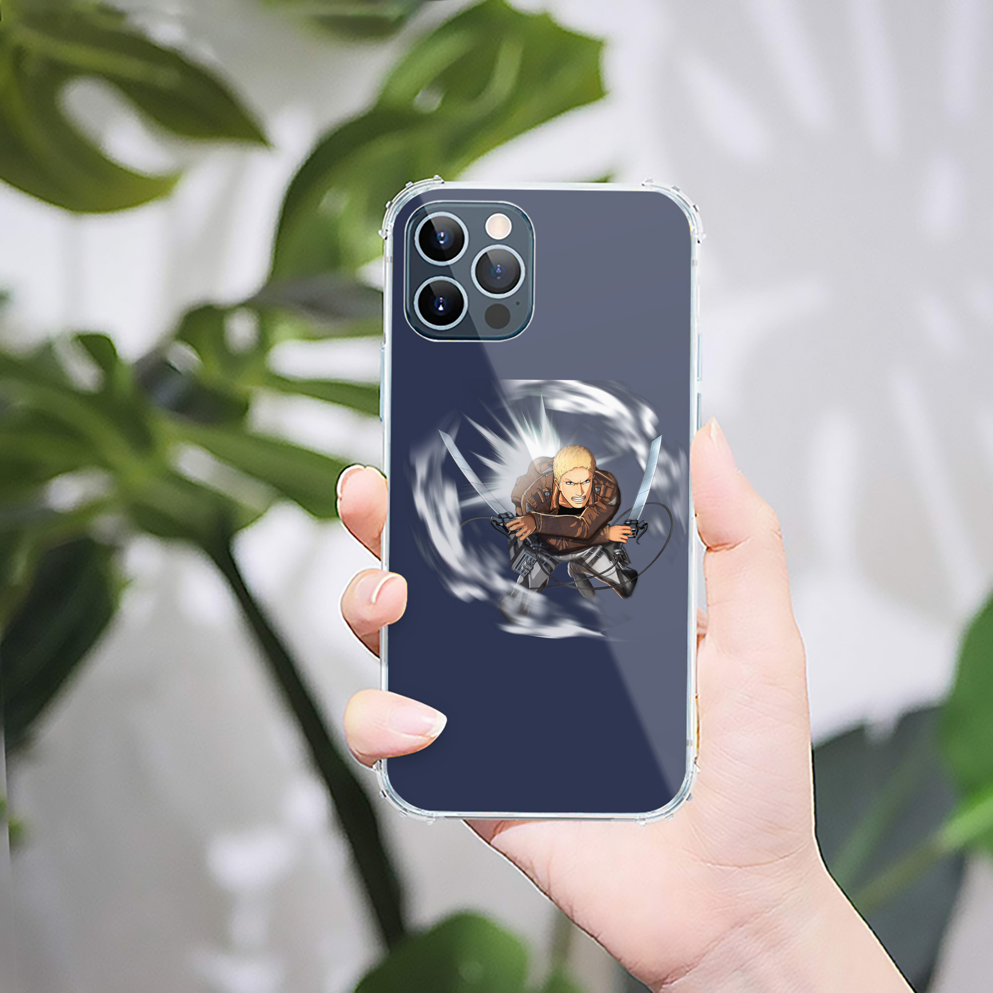 （画像用） 進撃の巨人 ライナー・ブラウン Attack on Titan Reiner Braun 【iPhone 12シリーズ対応】透明スマホケース（クリアソフトケース）